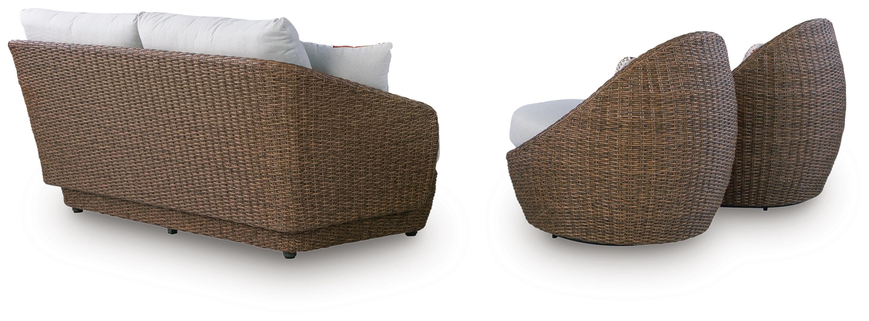 Double Point Outdoor Sofa, Loveseat and 2 Lounge Chairs with Coffee Table