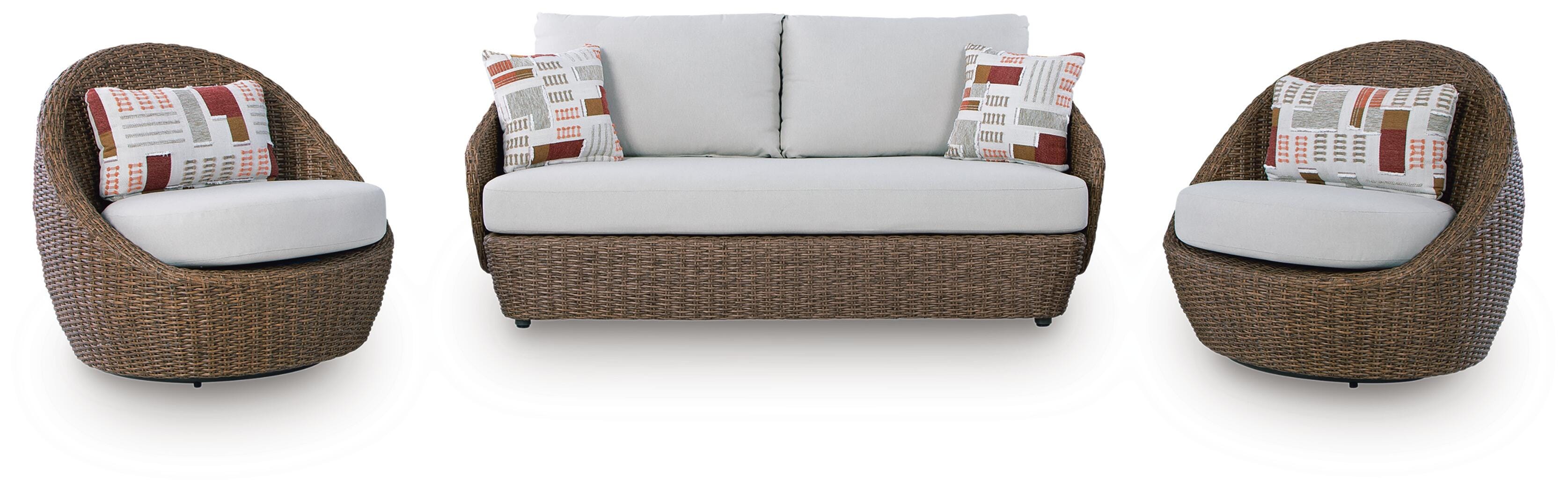 Double Point Outdoor Sofa, Loveseat and 2 Lounge Chairs with Coffee Table