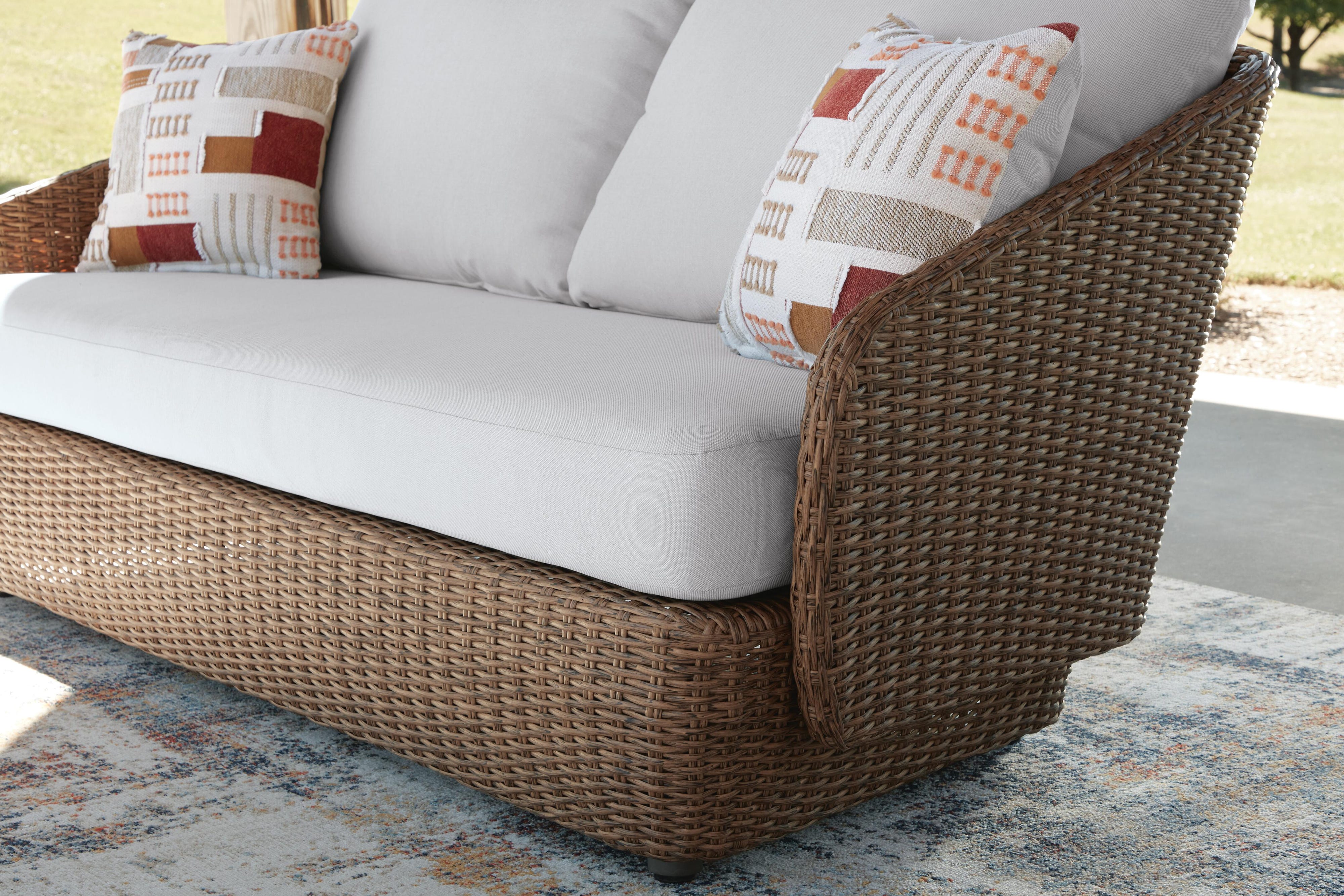 Double Point Outdoor Sofa, Loveseat and 2 Lounge Chairs with Coffee Table