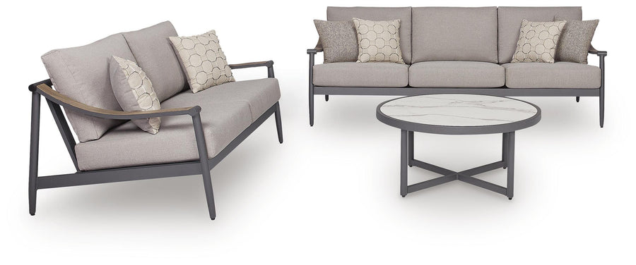 Ocean Beach Outdoor Sofa and Loveseat with Coffee Table
