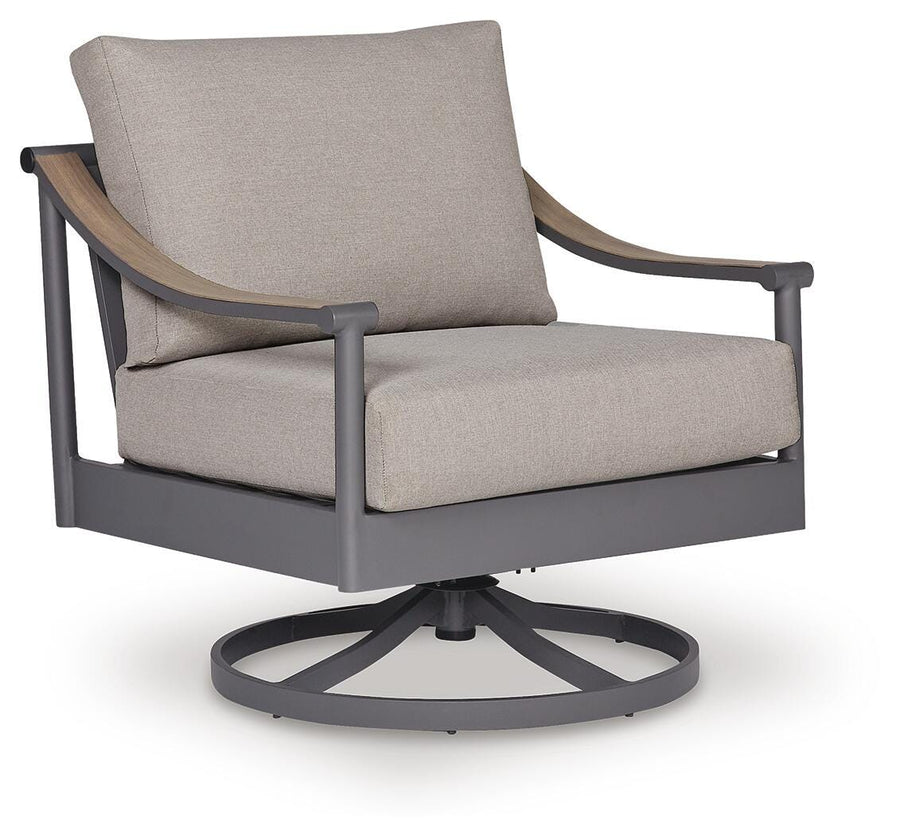 Ocean Beach Outdoor Swivel Lounge with Cushion