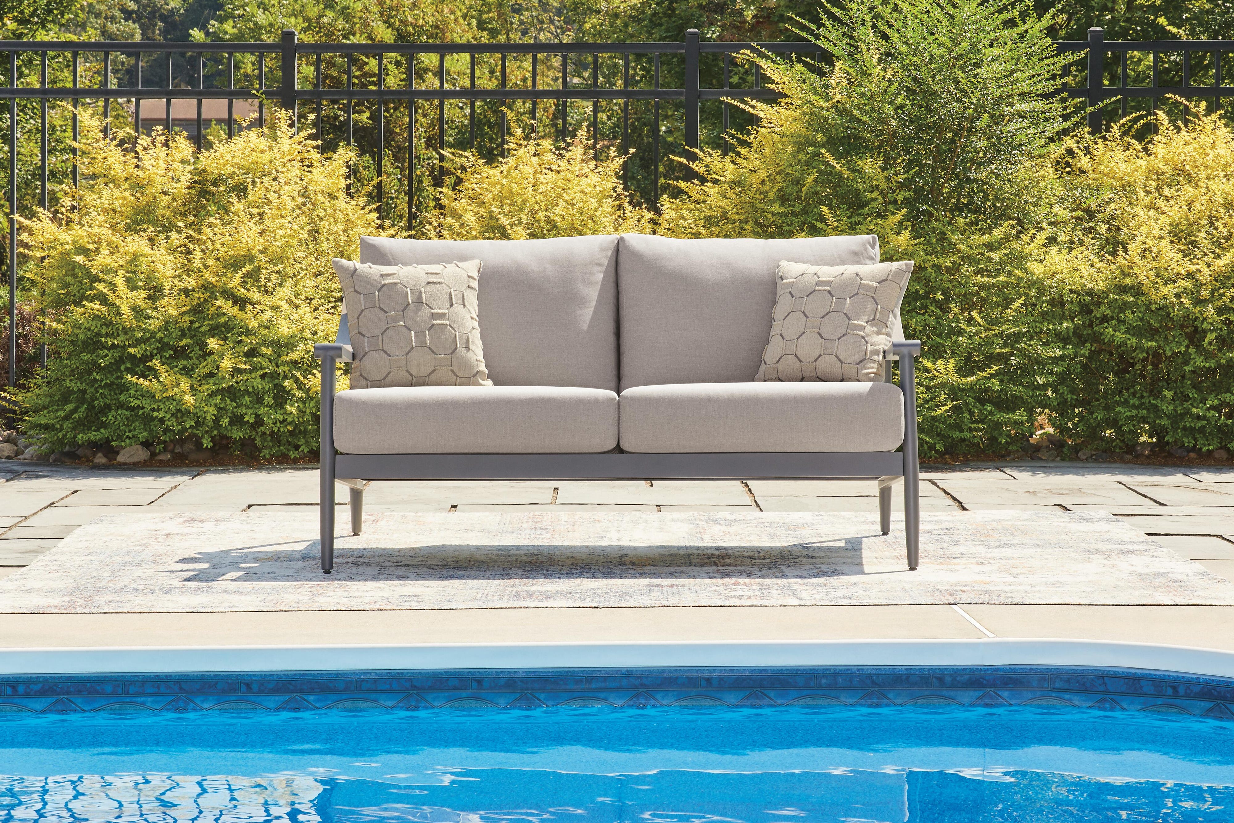 Ocean Beach Outdoor Sofa and Loveseat with Coffee Table