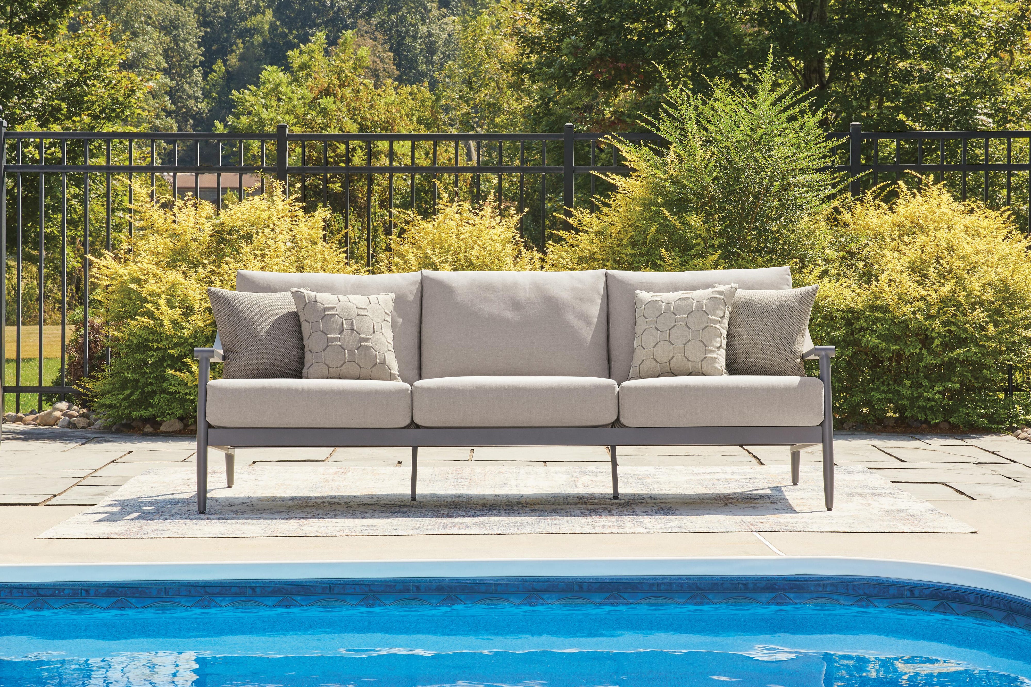 Ocean Beach Outdoor Sofa and Loveseat with Coffee Table