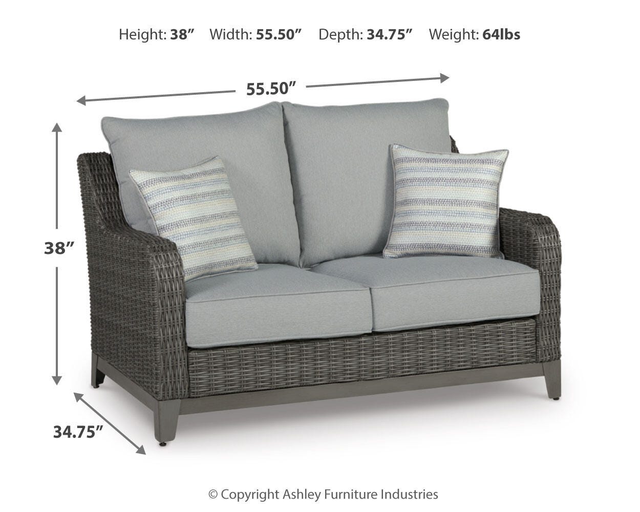 Elite Park Outdoor Loveseat with Coffee Table