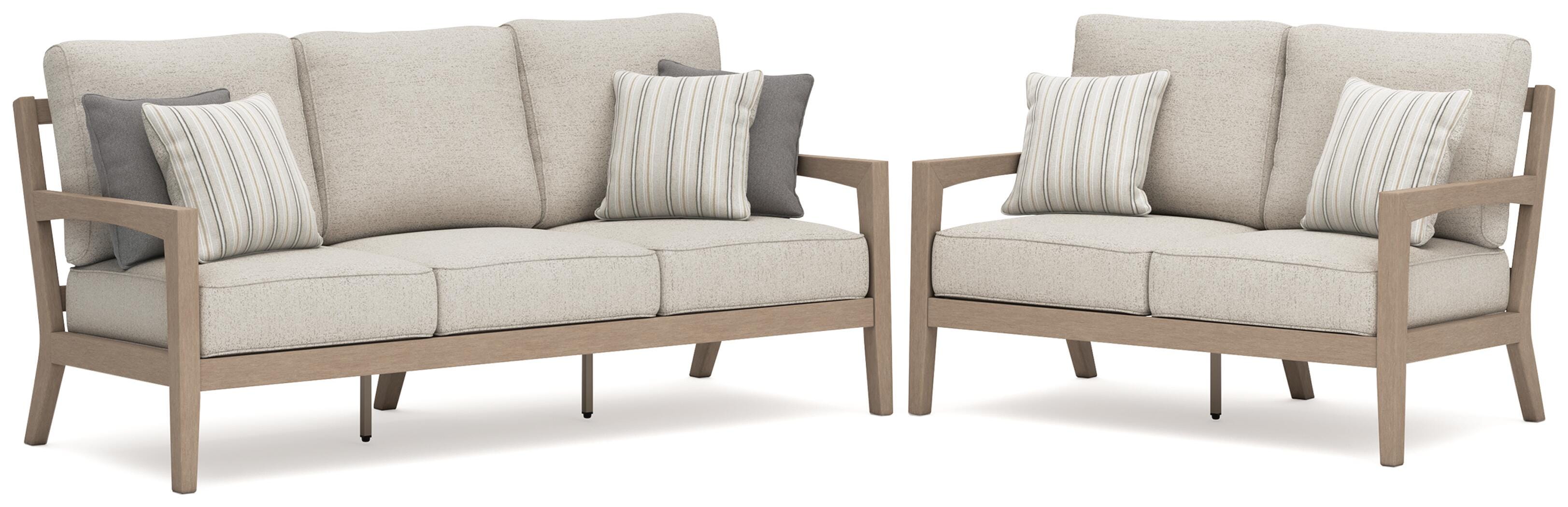Hallow Creek Outdoor Sofa and Loveseat