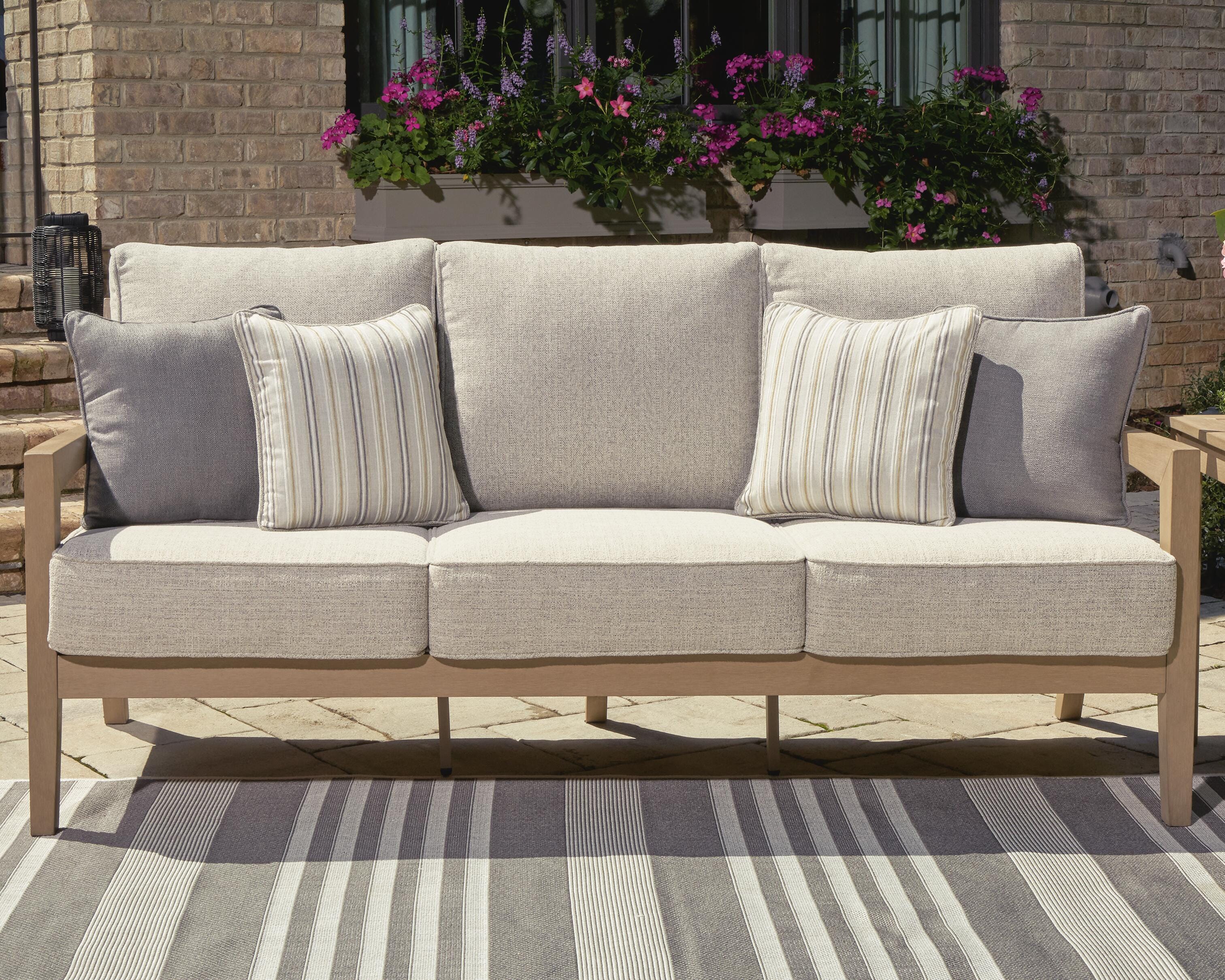 Hallow Creek Outdoor Sofa and Loveseat