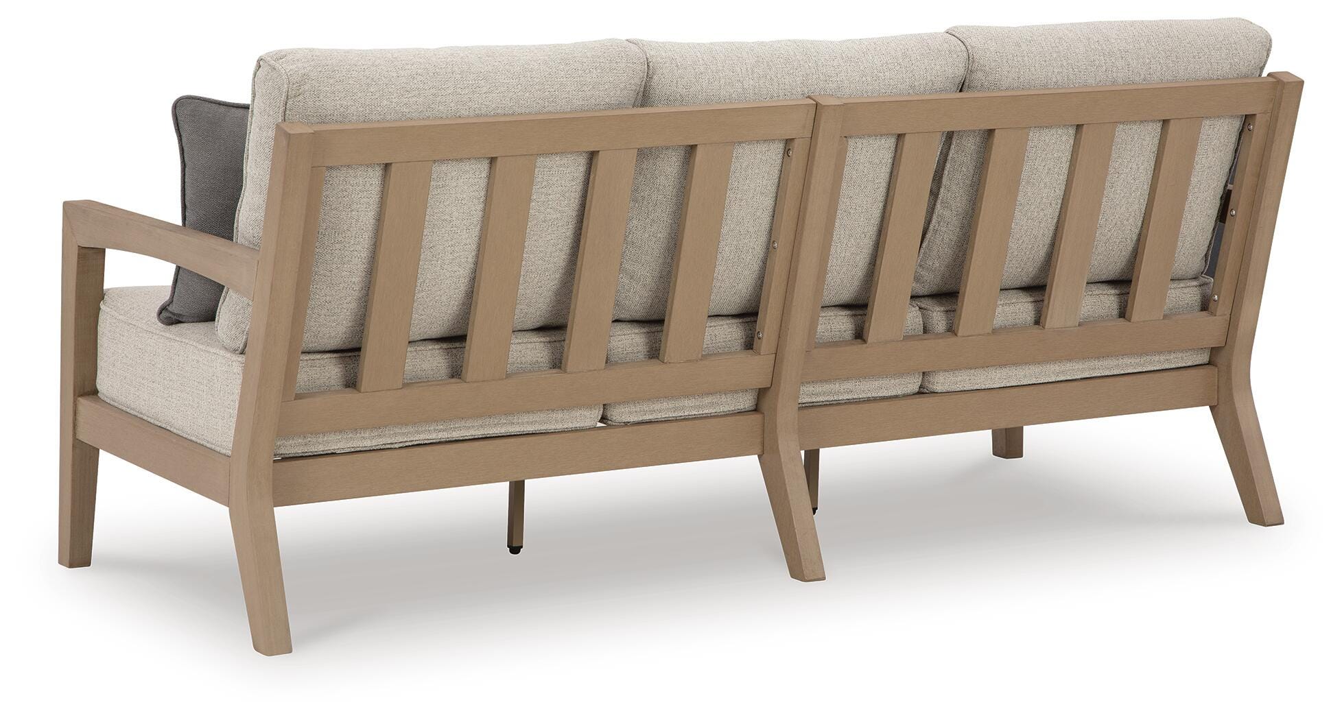 Hallow Creek Outdoor Sofa and Loveseat with Coffee Table