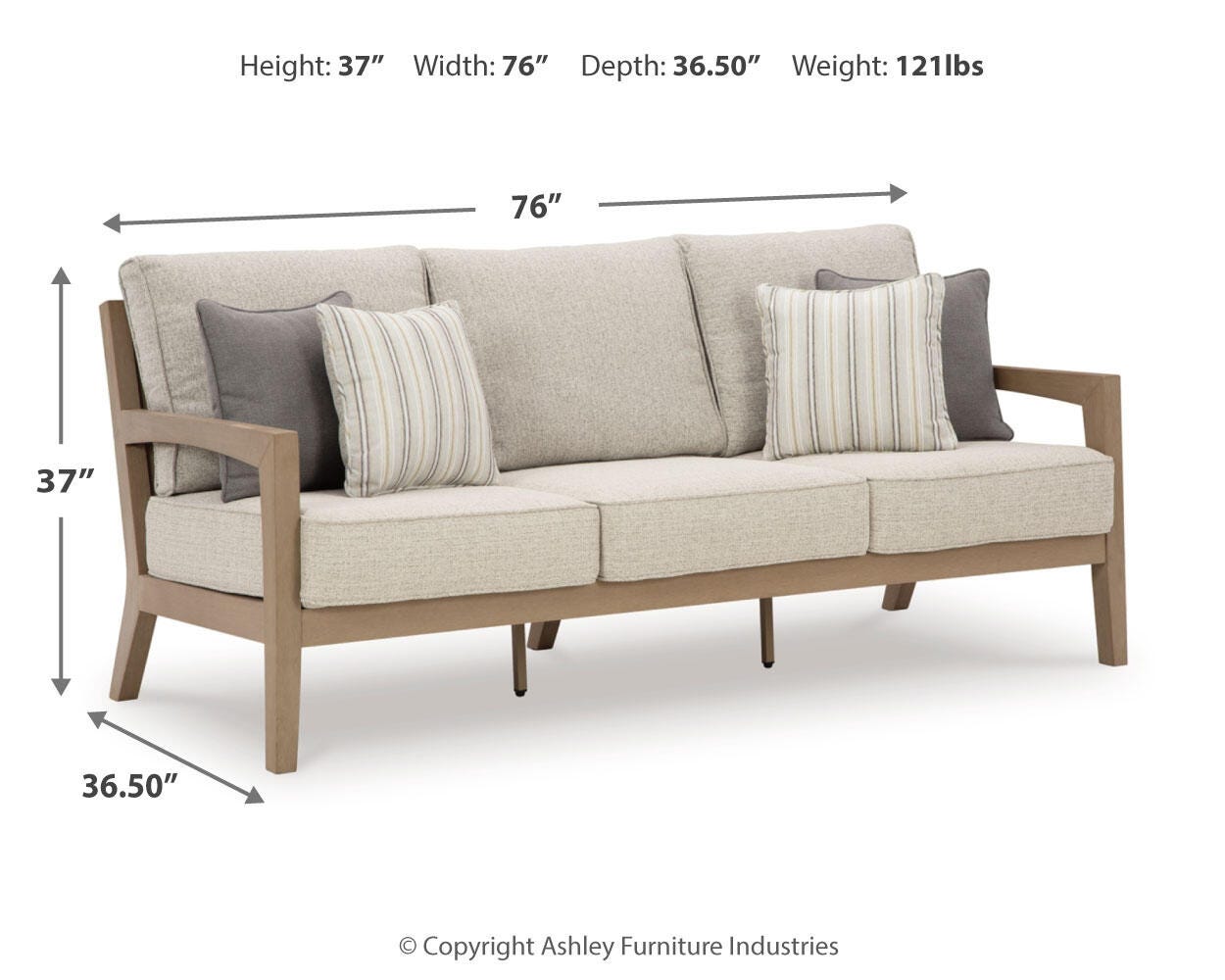 Hallow Creek Outdoor Sofa and Loveseat with Coffee Table