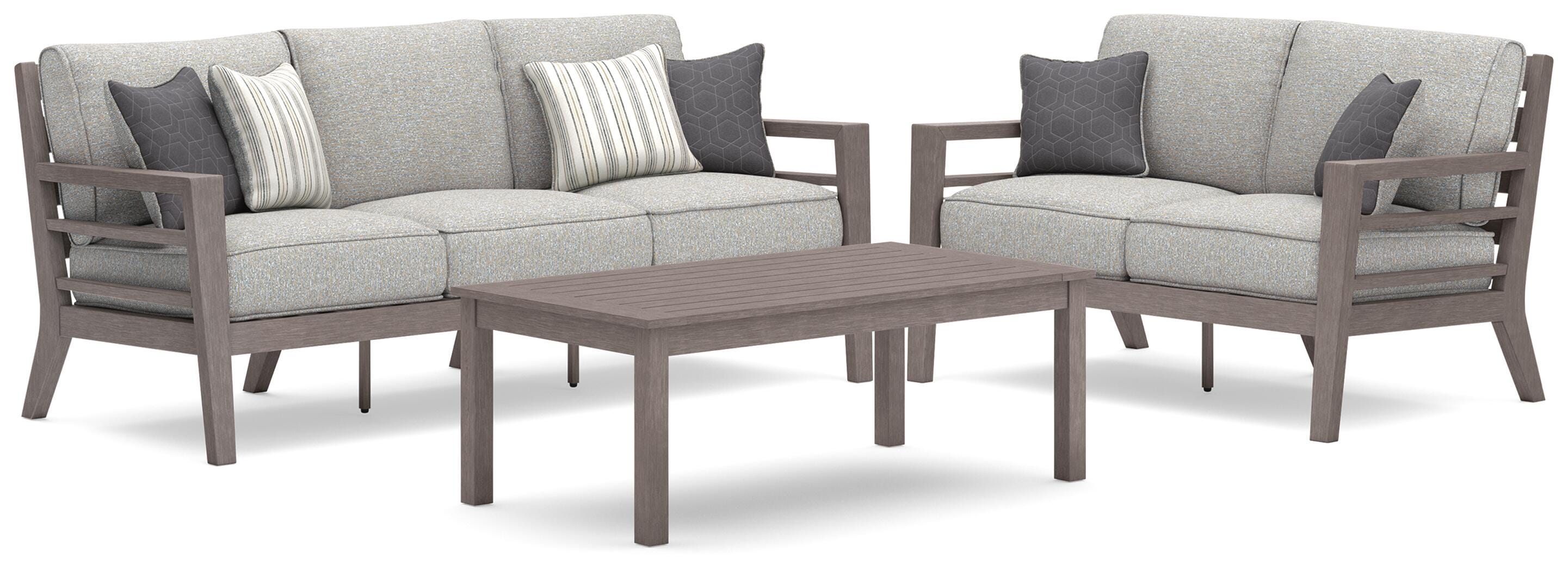Hillside Barn Outdoor Sofa and Loveseat with Coffee Table