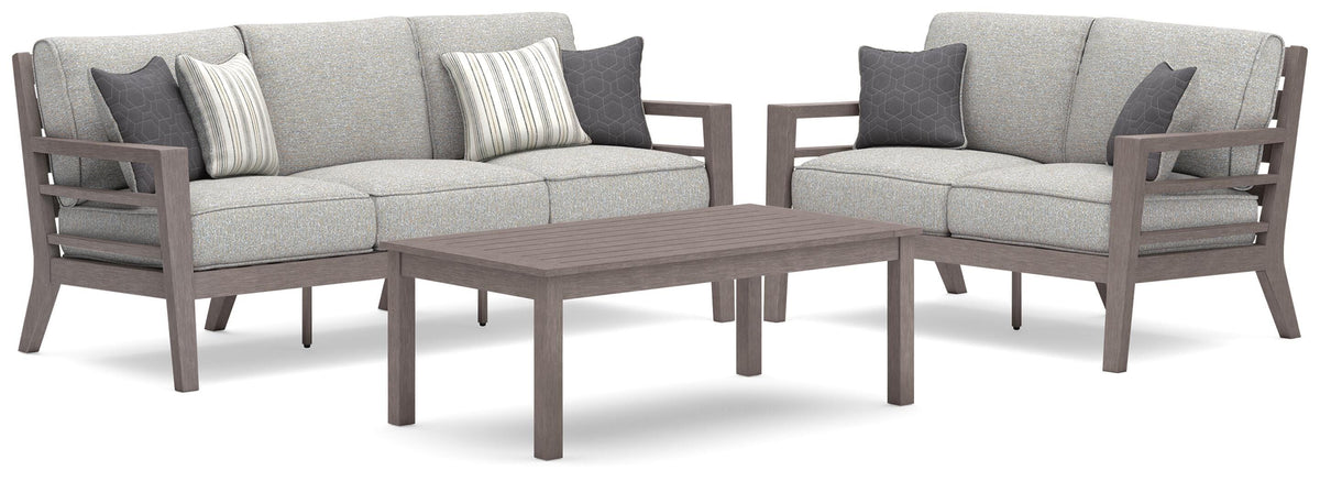 Hillside Barn Outdoor Sofa and Loveseat with Coffee Table