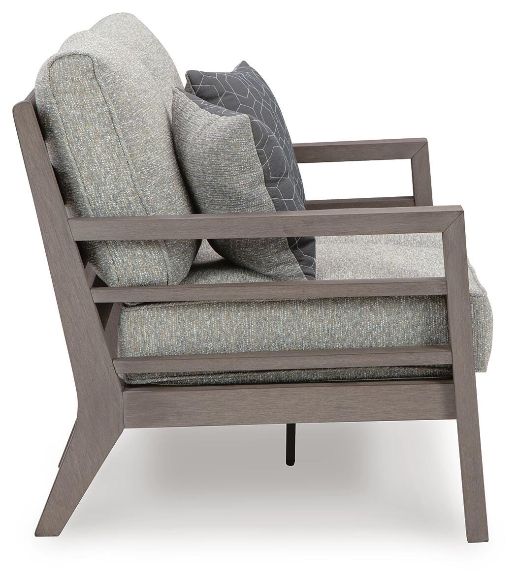 Hillside Barn Outdoor Loveseat and 2 Chairs with Coffee Table