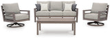 Hillside Barn Outdoor Sofa and 2 Chairs with Coffee Table