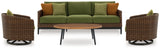Horizon Hall Outdoor Sofa, 2 Lounge Chairs, Ottoman and Coffee Table