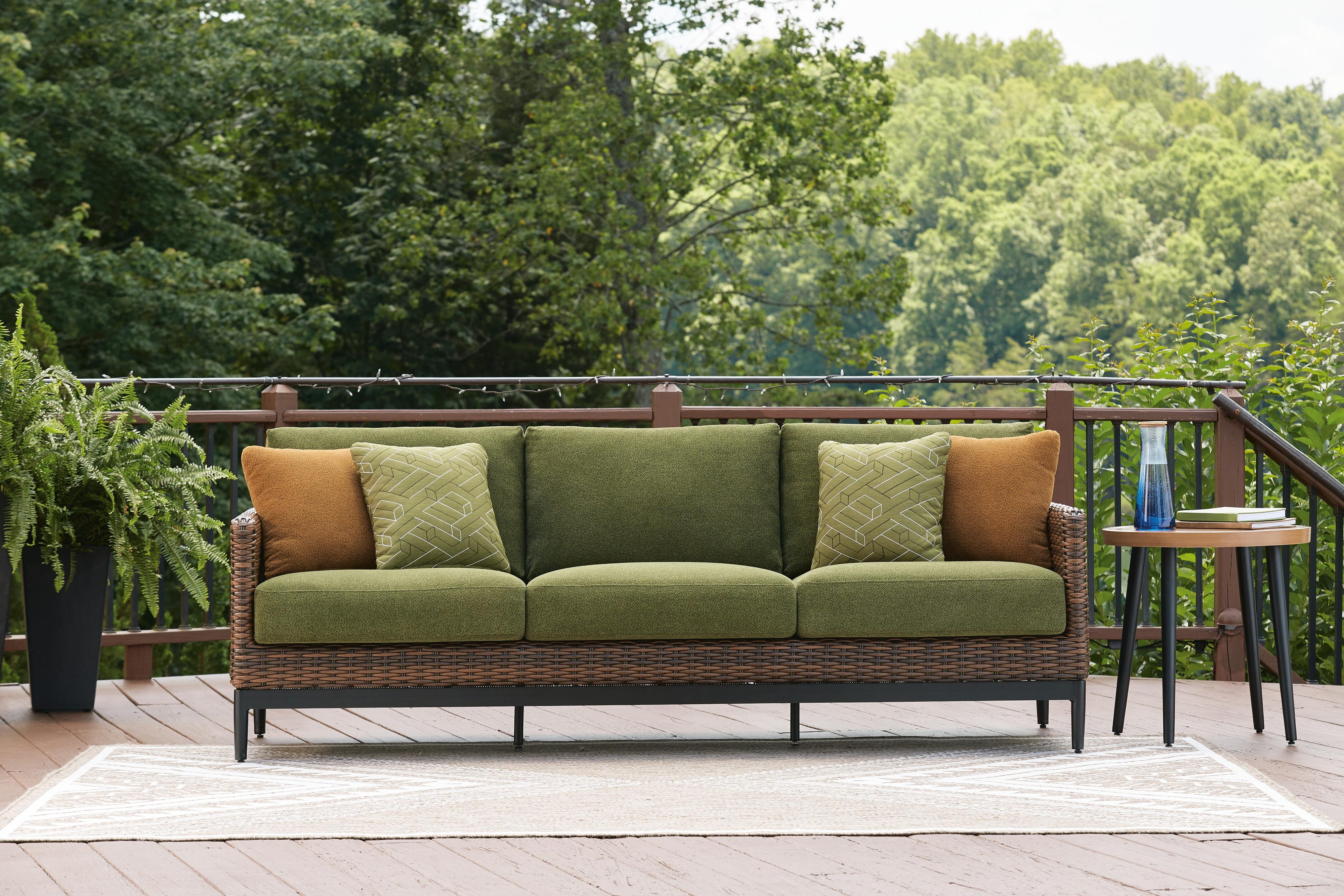 Horizon Hall Outdoor Sofa and 2 Swivel Lounge Chairs