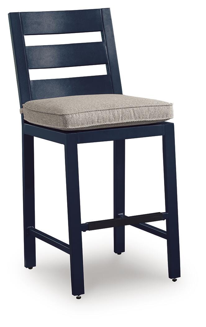 East Beach Outdoor Fire Pit Bar Table and 4 Barstools
