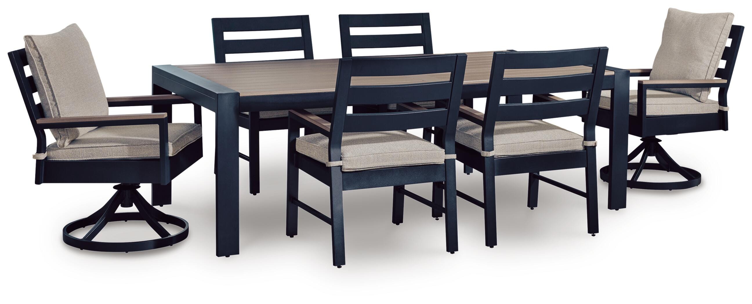 East Beach Outdoor Dining Table and 6 Chairs