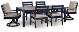 East Beach Outdoor Dining Table and 6 Chairs