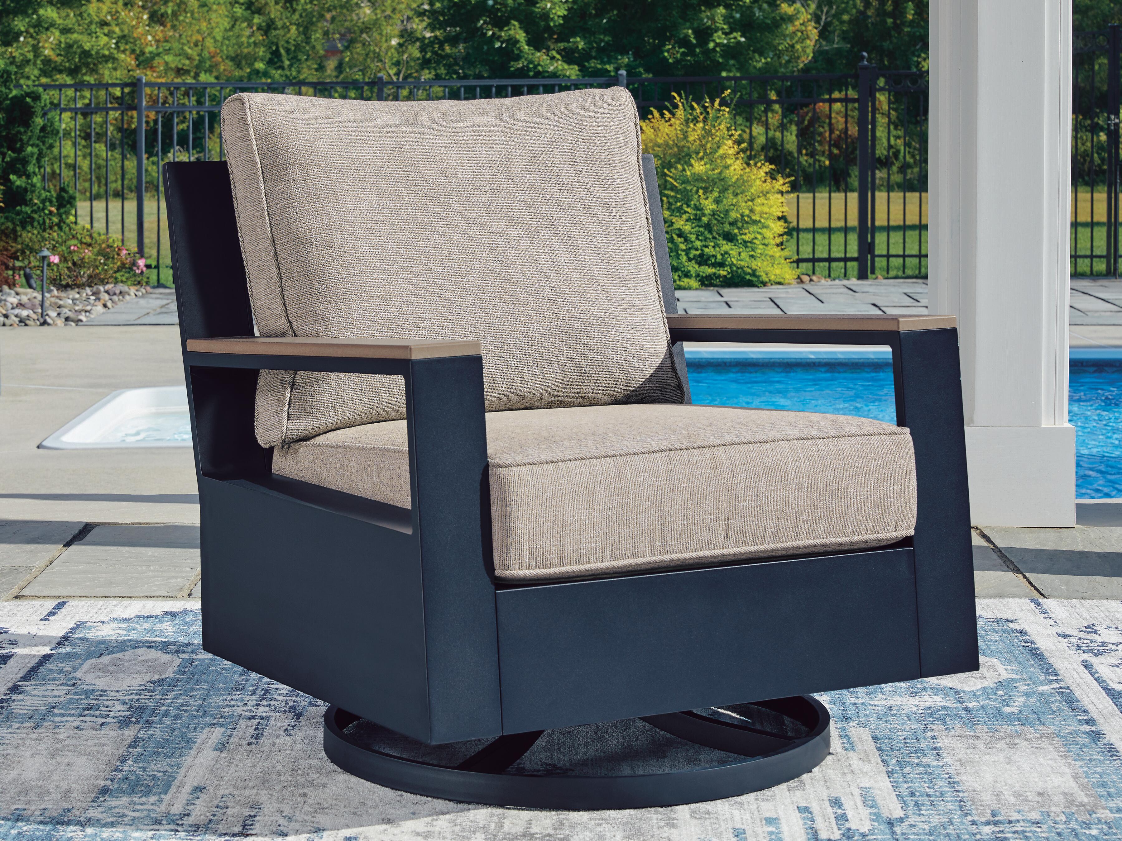 East Beach Outdoor Swivel Glider Chair with Cushion