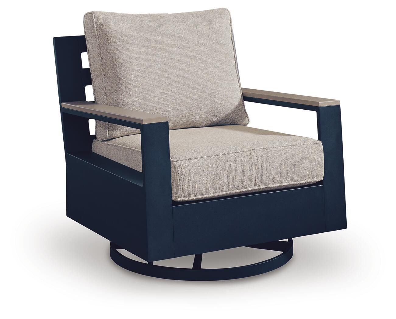 East Beach Outdoor Sofa with 2 Swivel Glider Chairs