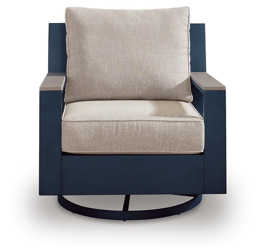 East Beach Outdoor Sofa with 2 Swivel Glider Chairs
