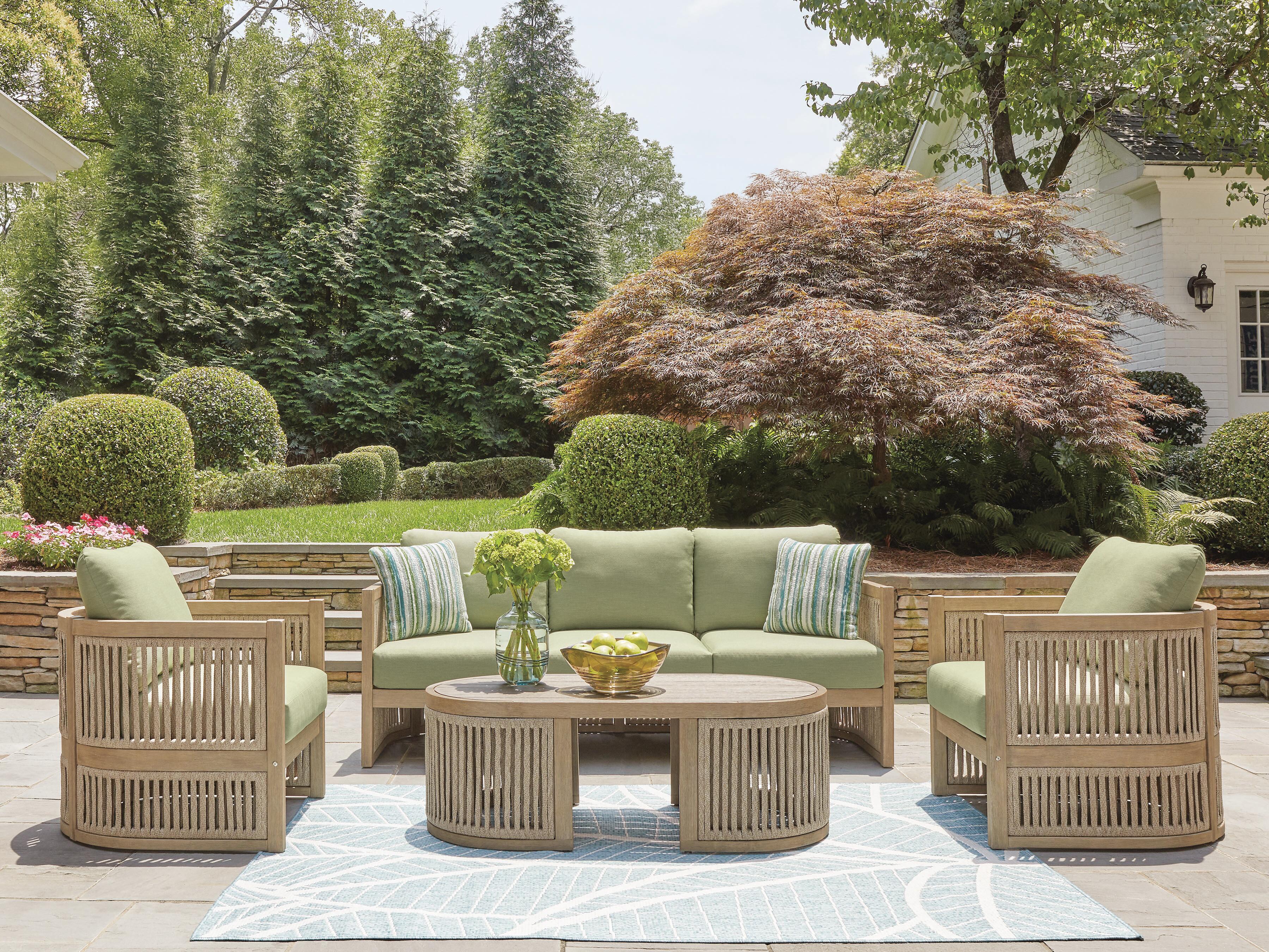 Serena Shores Outdoor Sofa and 2 Chairs with Coffee Table