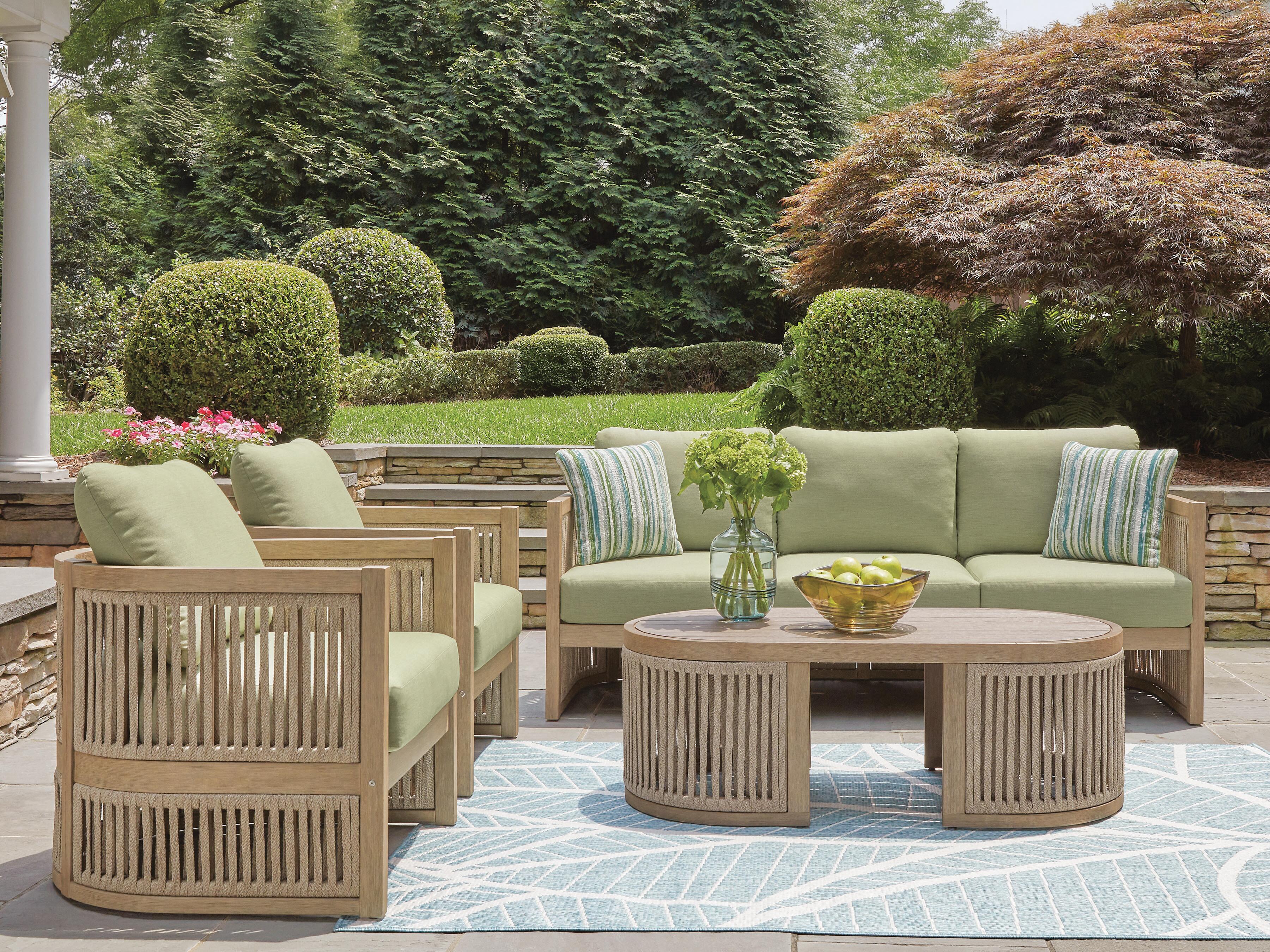 Serena Shores Outdoor Sofa and 2 Chairs with Coffee Table