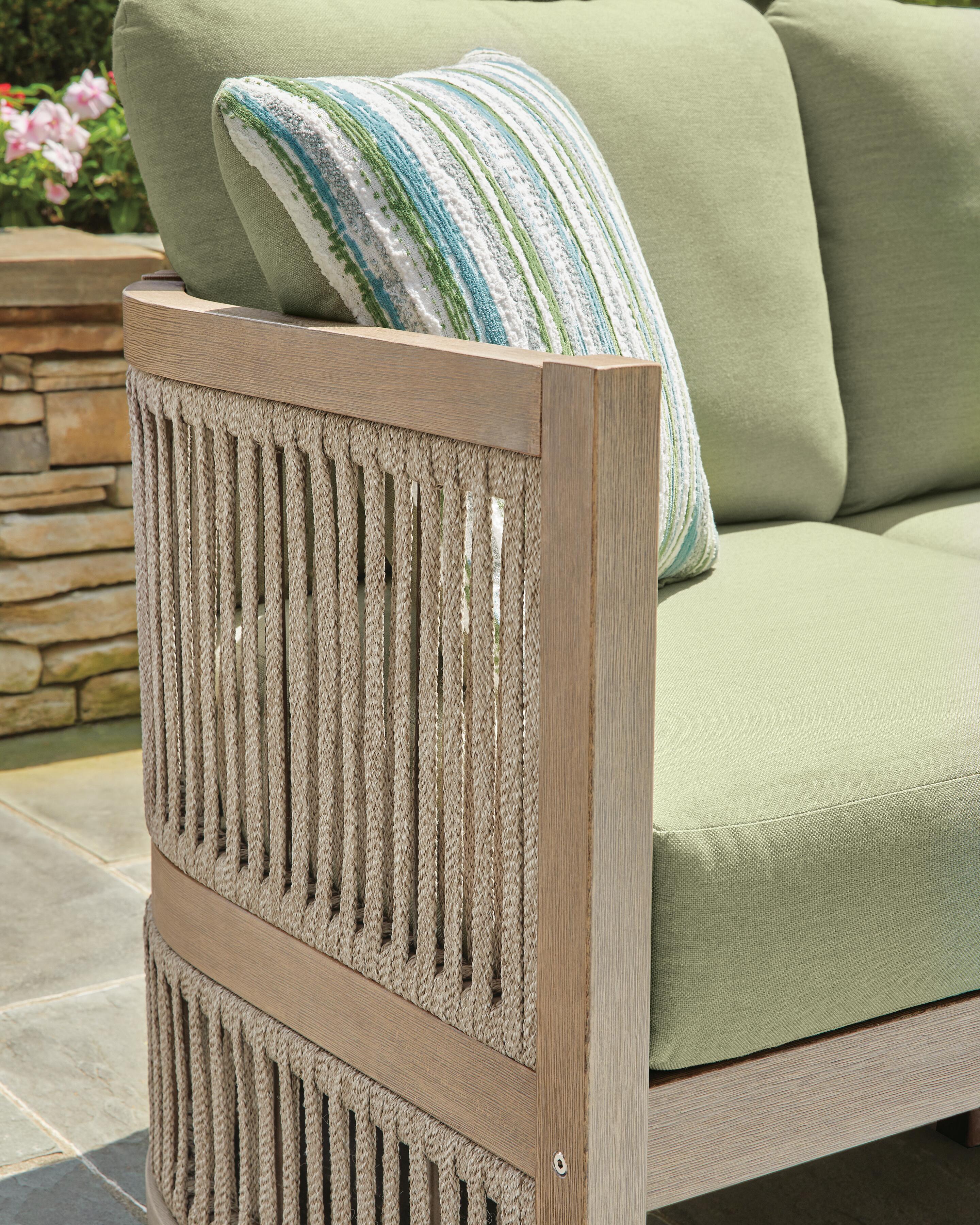 Serena Shores Outdoor Sofa and 2 Chairs with Coffee Table