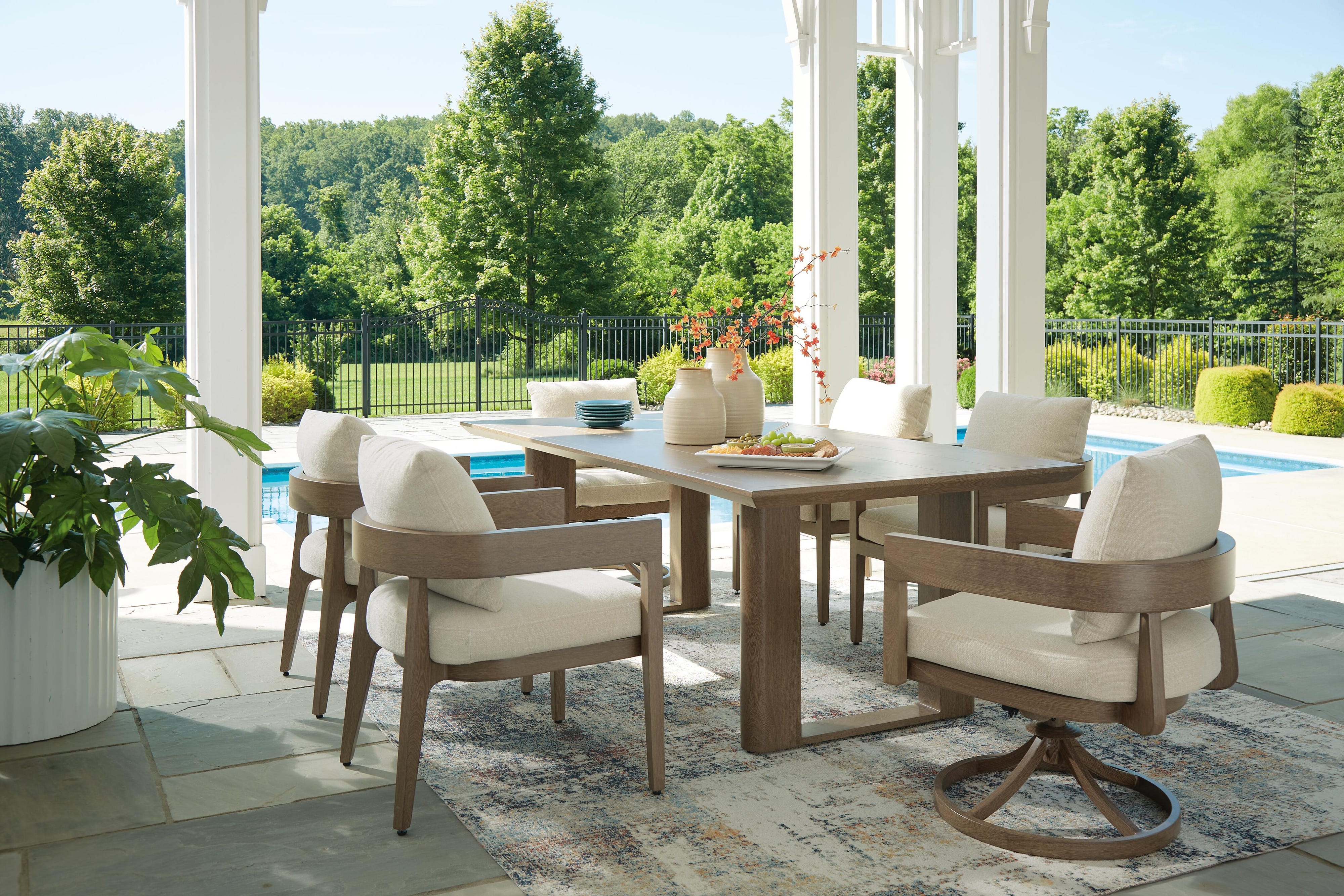 Serene Bay Outdoor Dining Table and 6 Chairs