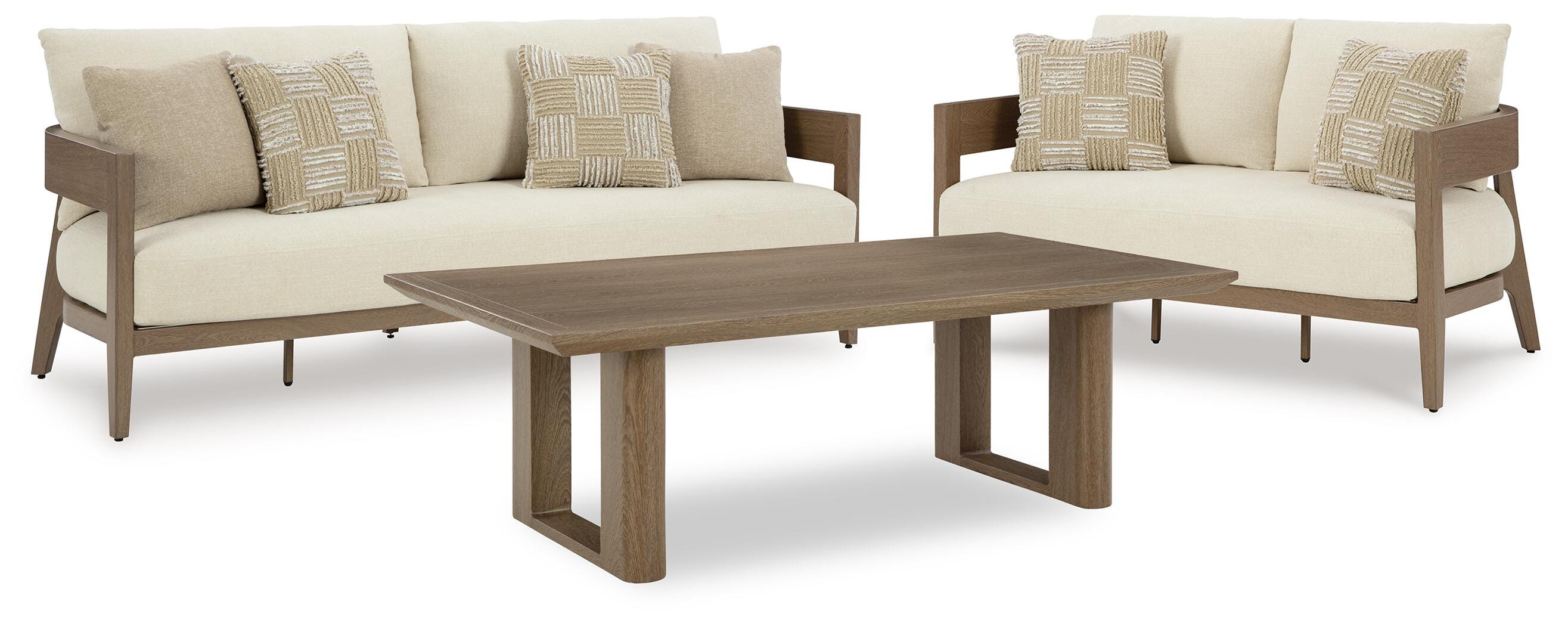 Serene Bay Outdoor Sofa and Loveseat with Coffee Table