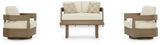 Serene Bay Outdoor Loveseat and 2 Chairs with Coffee Table