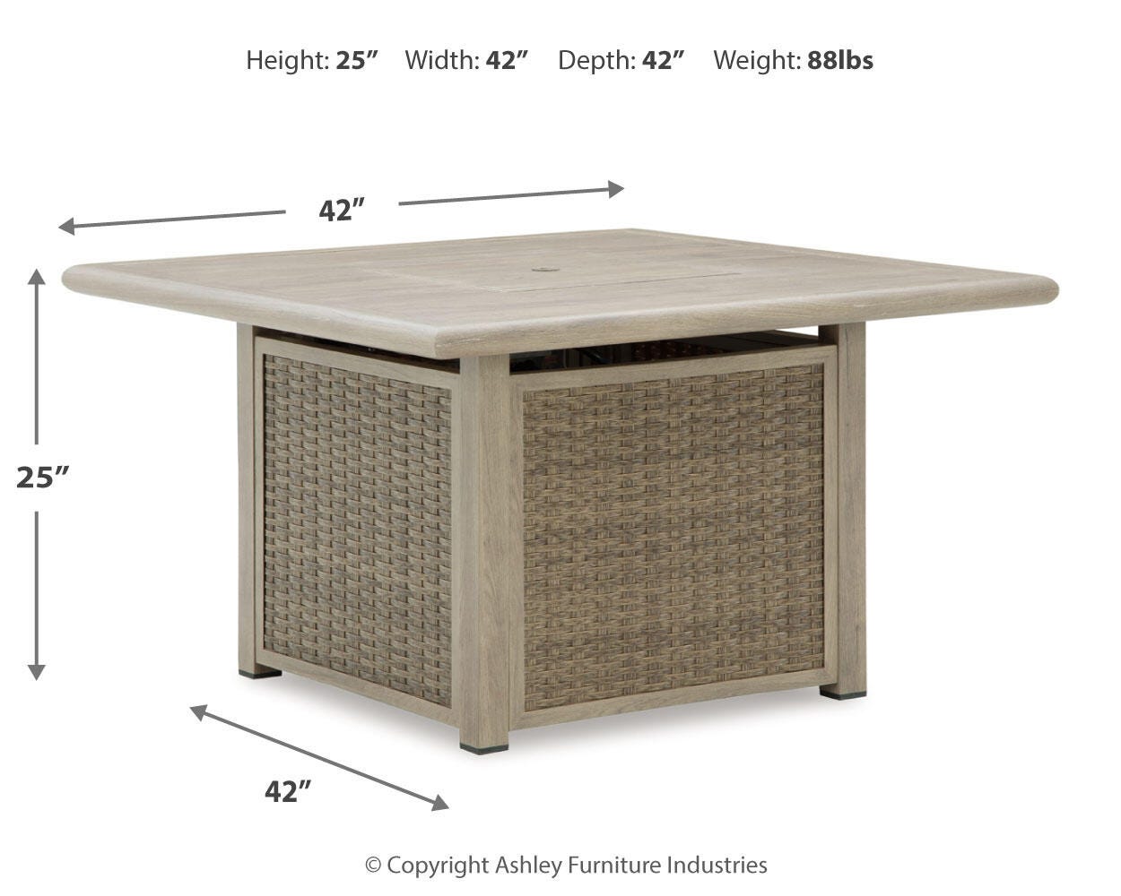Cliff Trails Outdoor Fire Pit Table and 4 Chairs