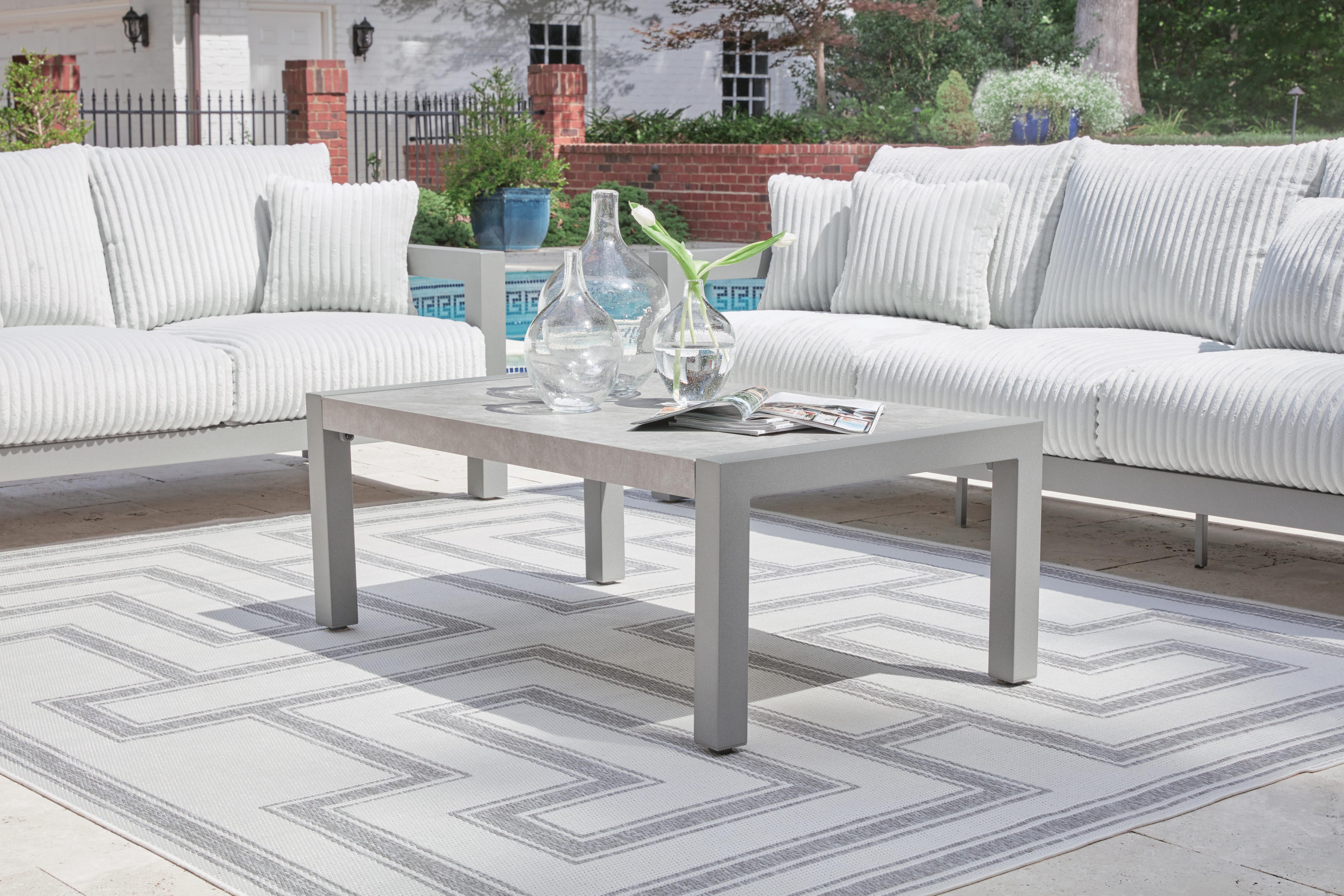 Hurley Park Outdoor Sofa and Loveseat with Coffee Table and 2 End Tables