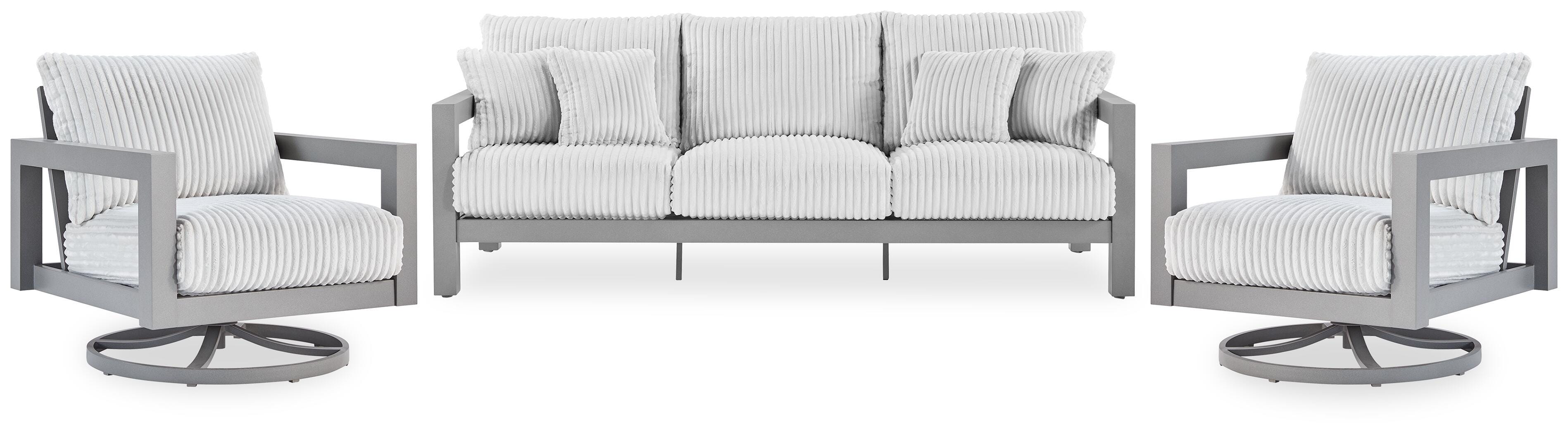 Hurley Park Outdoor Sofa with 2 Lounge Chairs