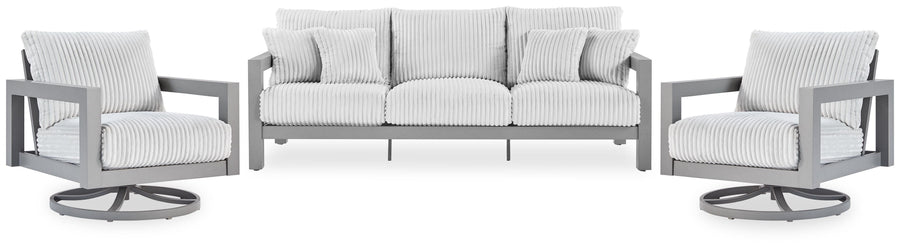 Hurley Park Outdoor Sofa with 2 Lounge Chairs