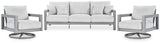 Hurley Park Outdoor Sofa with 2 Lounge Chairs