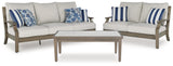 Rainier Ranch Outdoor Sofa and Loveseat with Coffee Table