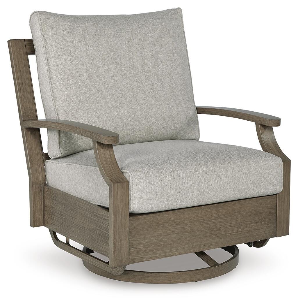 Rainier Ranch Outdoor Sofa and 2 Chairs with Coffee Table