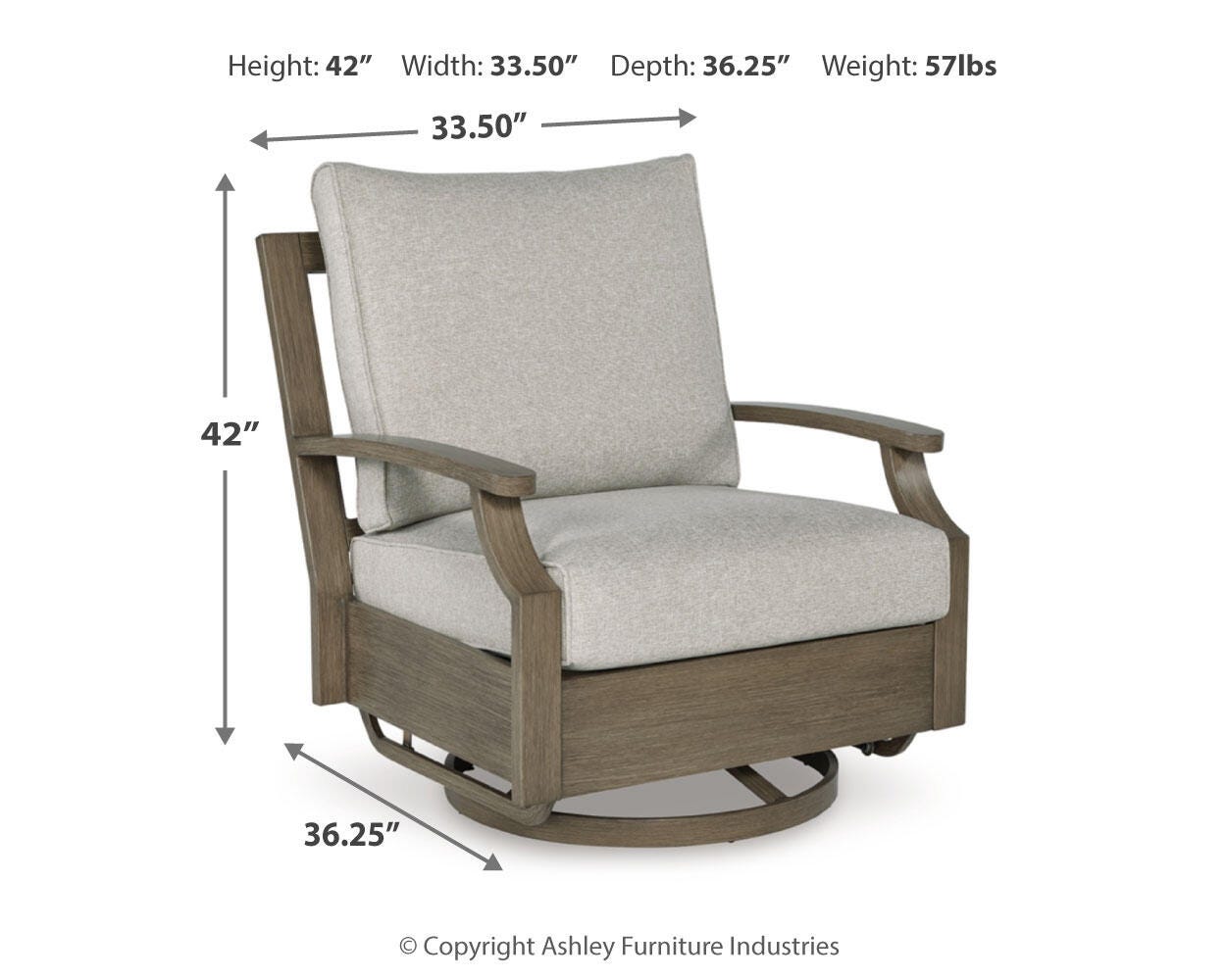 Rainier Ranch Outdoor Loveseat and 2 Chairs with Coffee Table