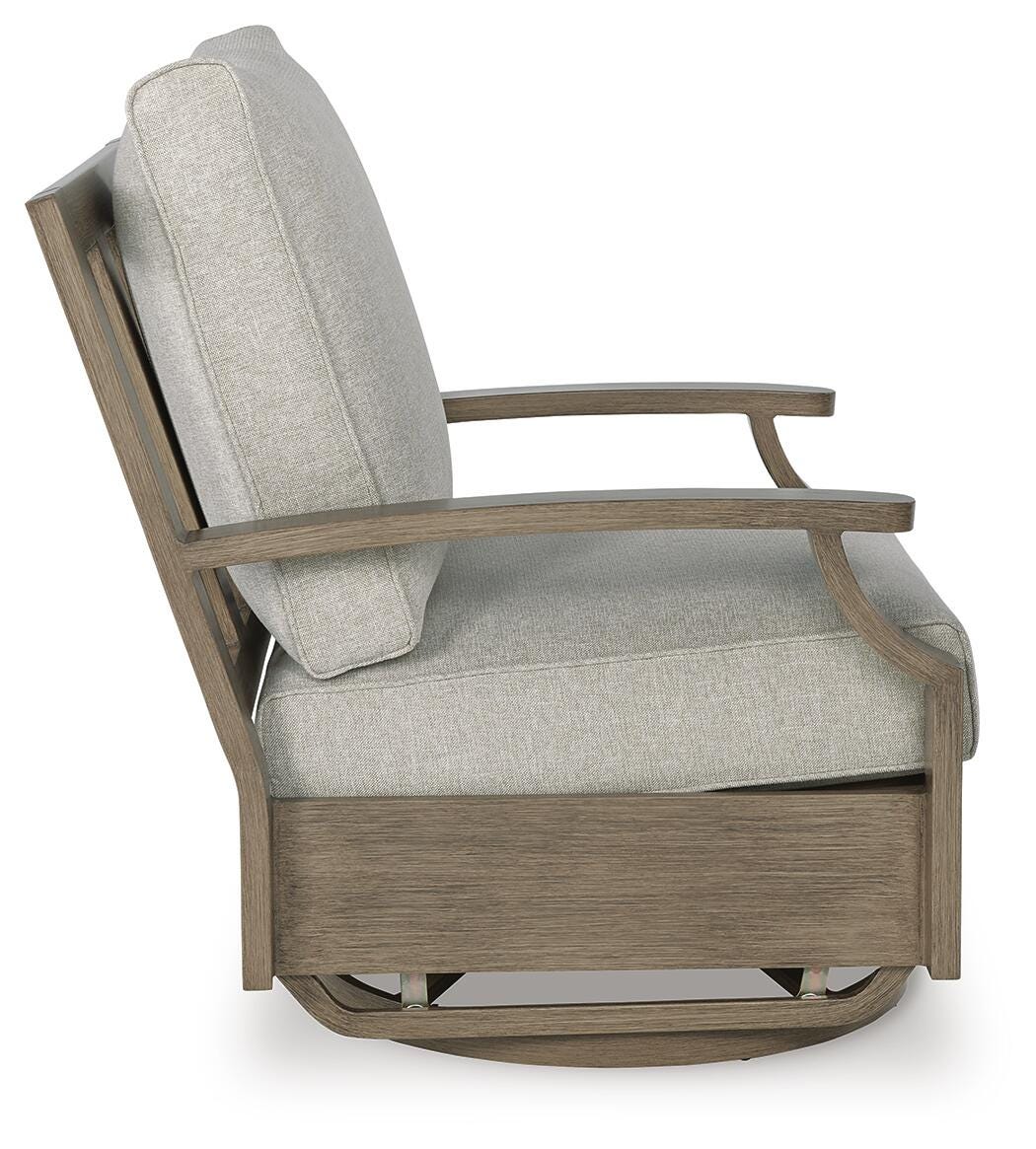 Rainier Ranch Outdoor Sofa and 2 Chairs with Coffee Table