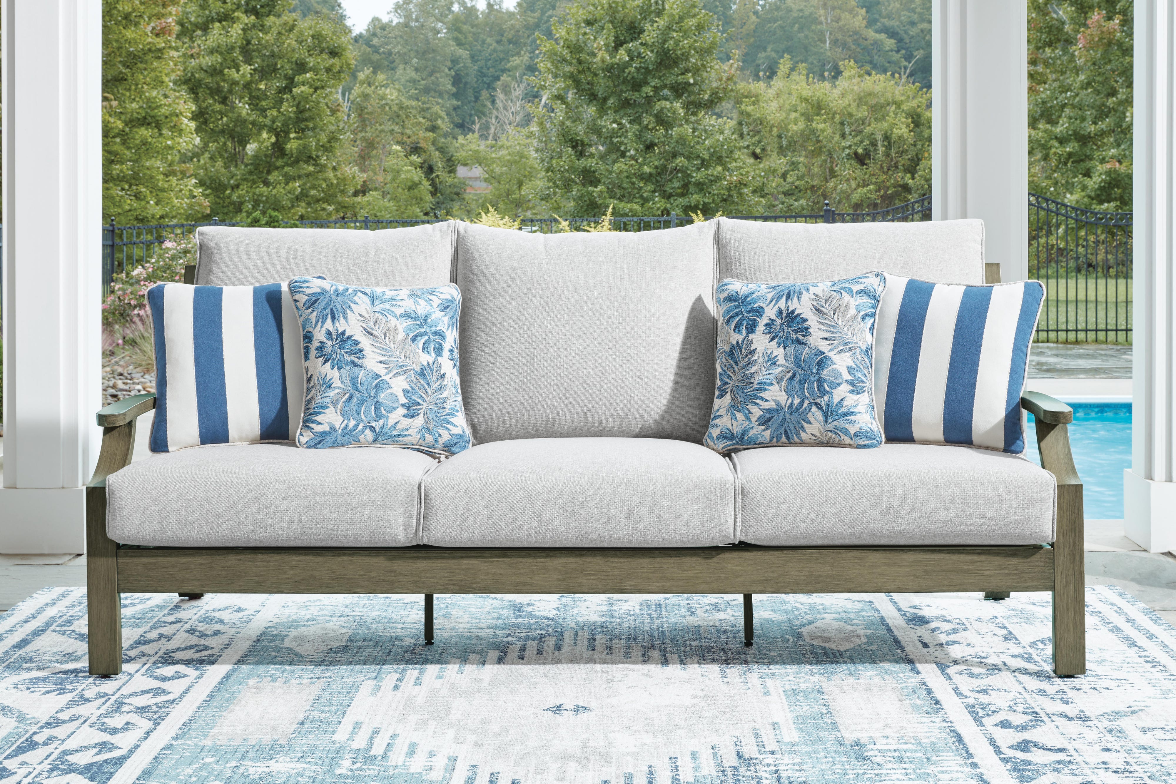 Rainier Ranch Outdoor Sofa and Loveseat with Coffee Table