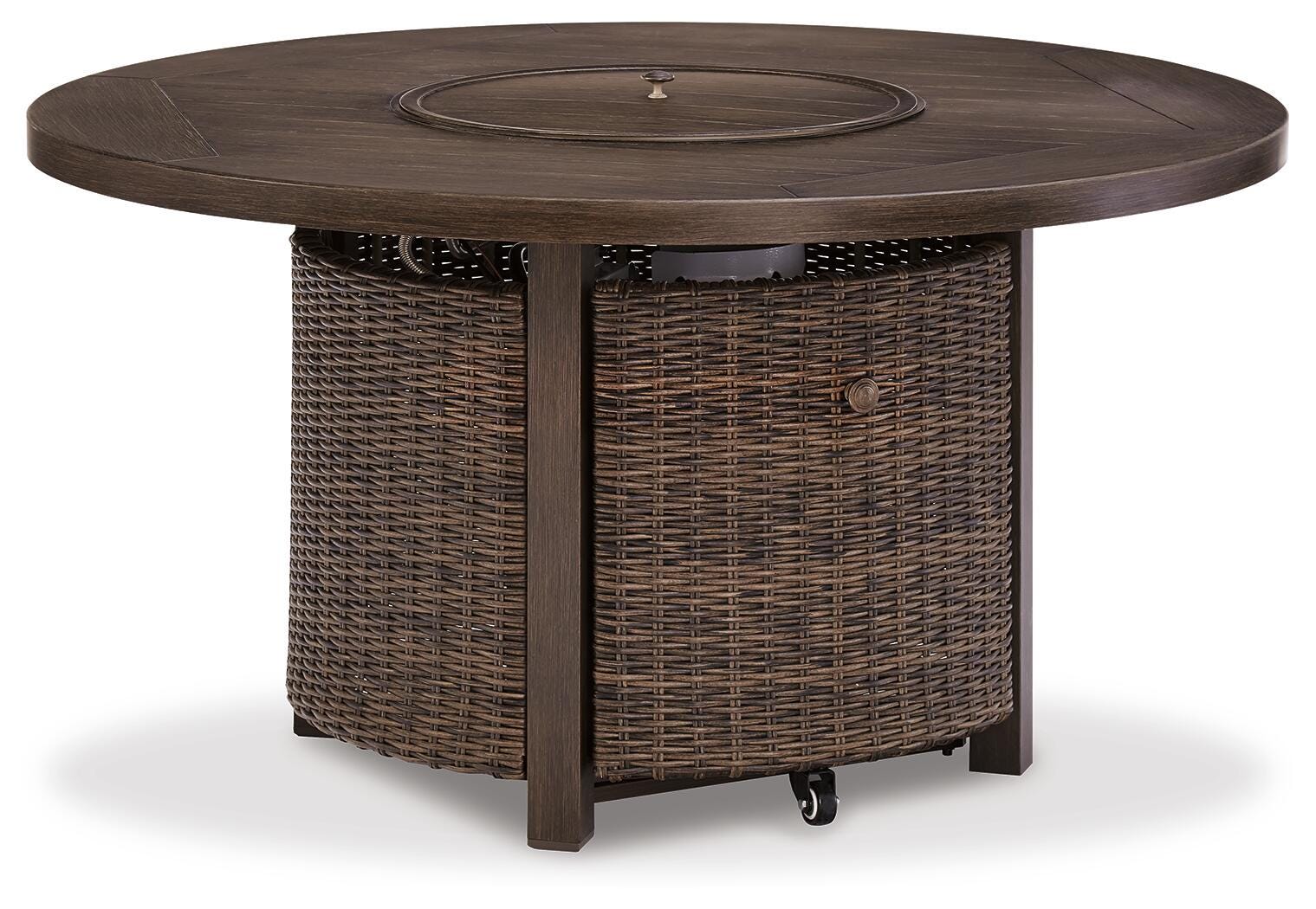 Paradise Trail Outdoor Loveseat, Fire Pit Table and 2 Lounge Chairs