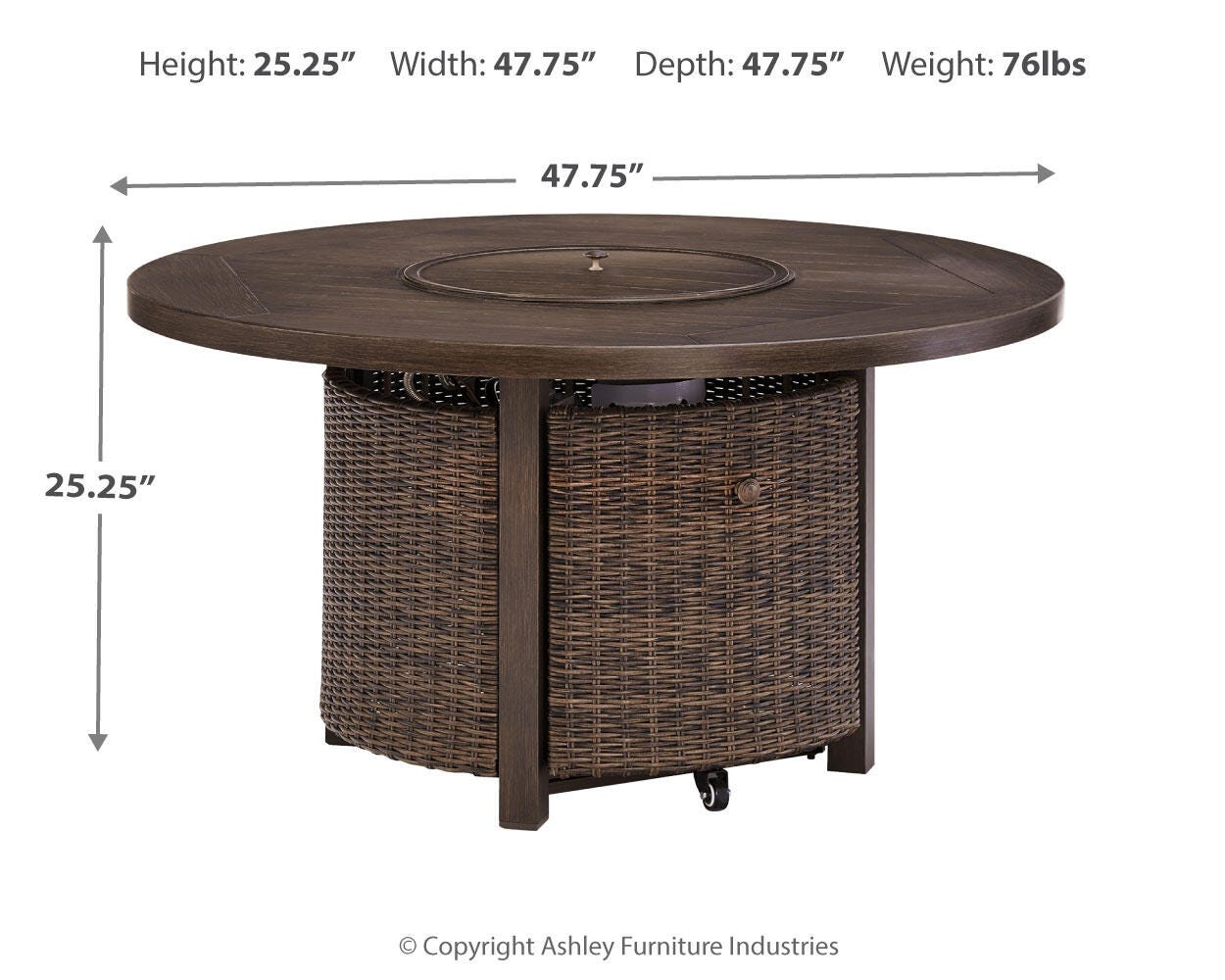 Paradise Trail Outdoor Loveseat, Fire Pit Table and 2 Lounge Chairs