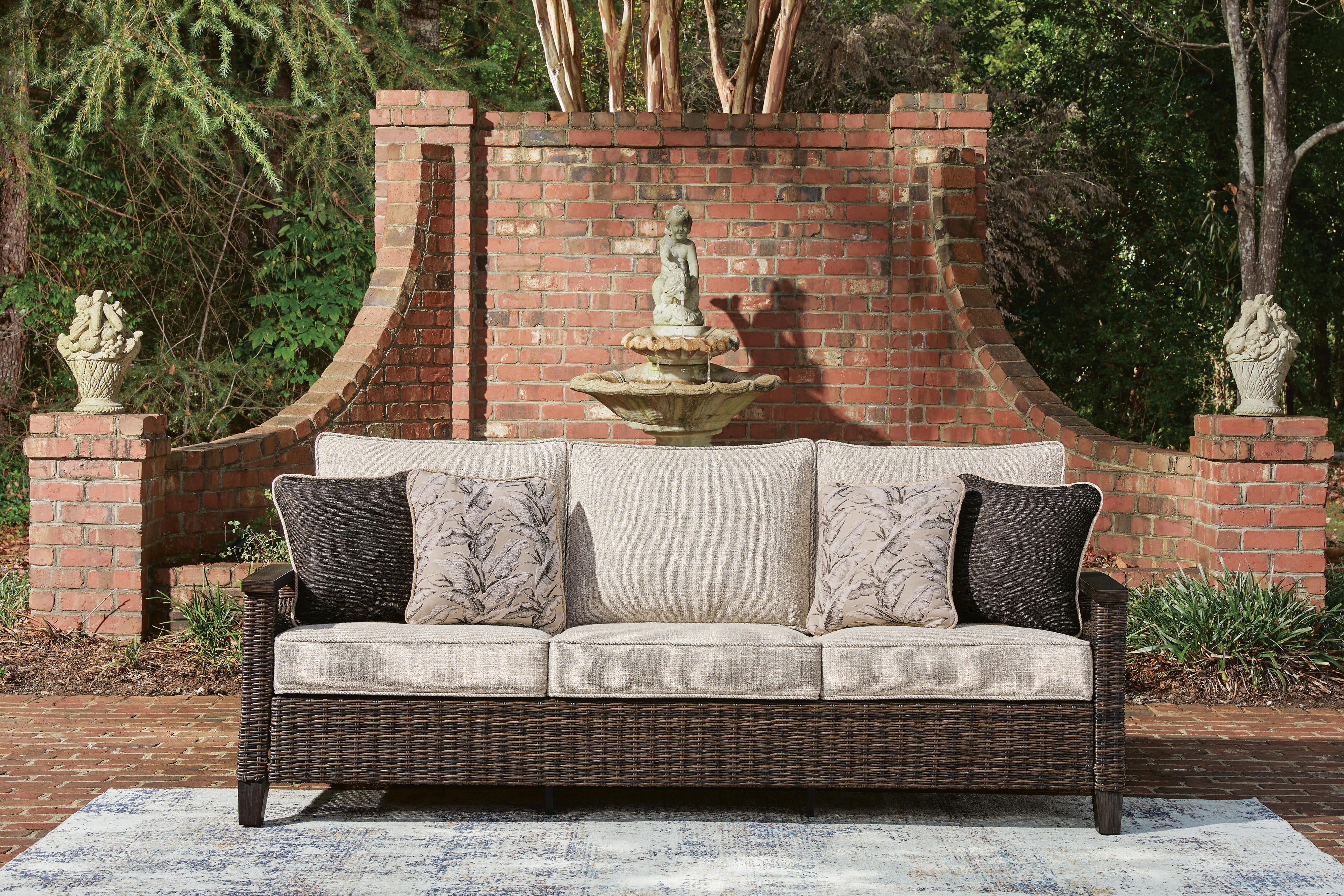 Monterey Point Outdoor Sofa and Loveseat with Coffee Table