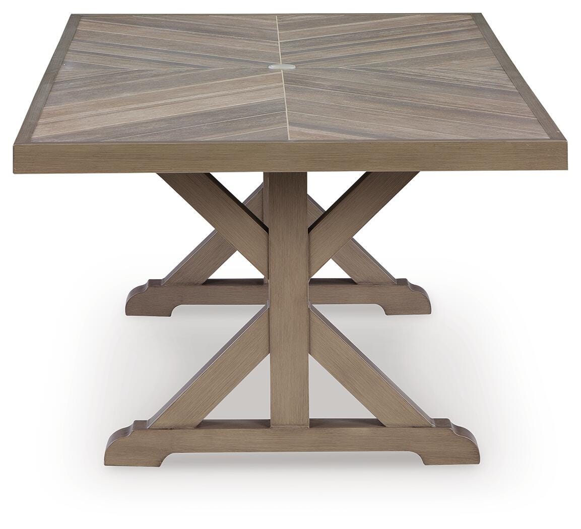 Laguna Heights Outdoor Dining Table and 4 Chairs and Bench