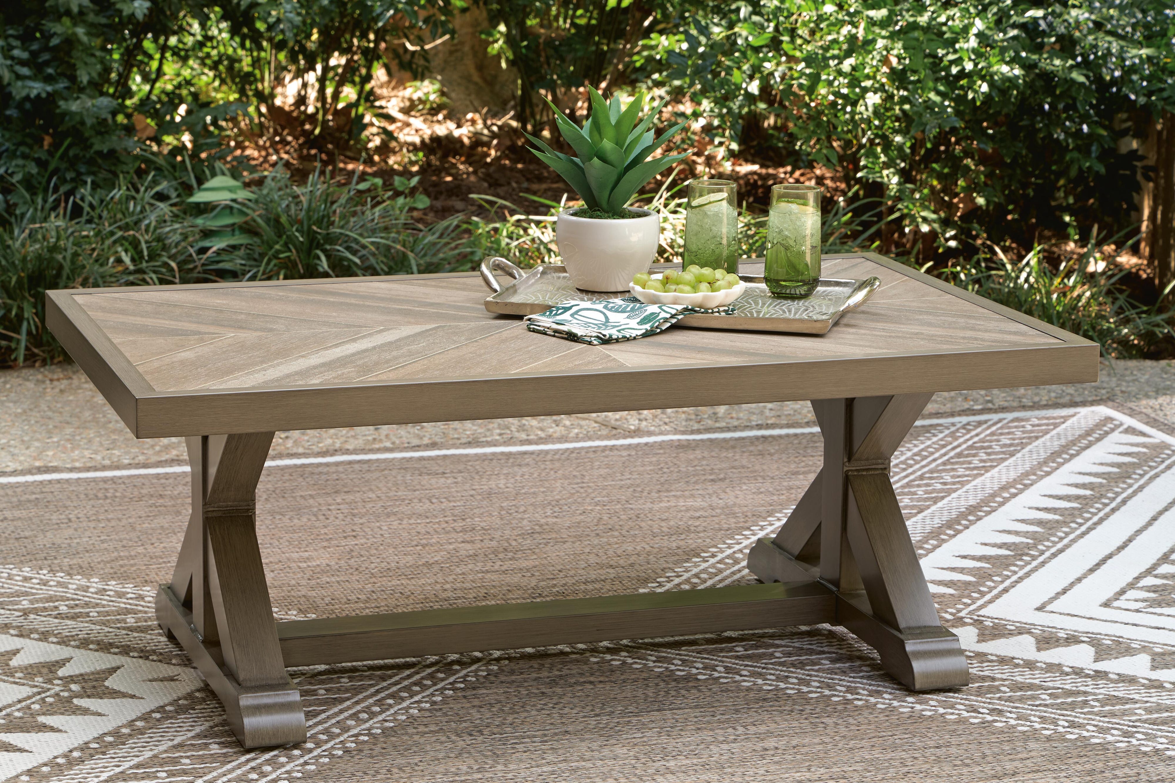 Laguna Heights Outdoor Sofa and Loveseat with Coffee Table