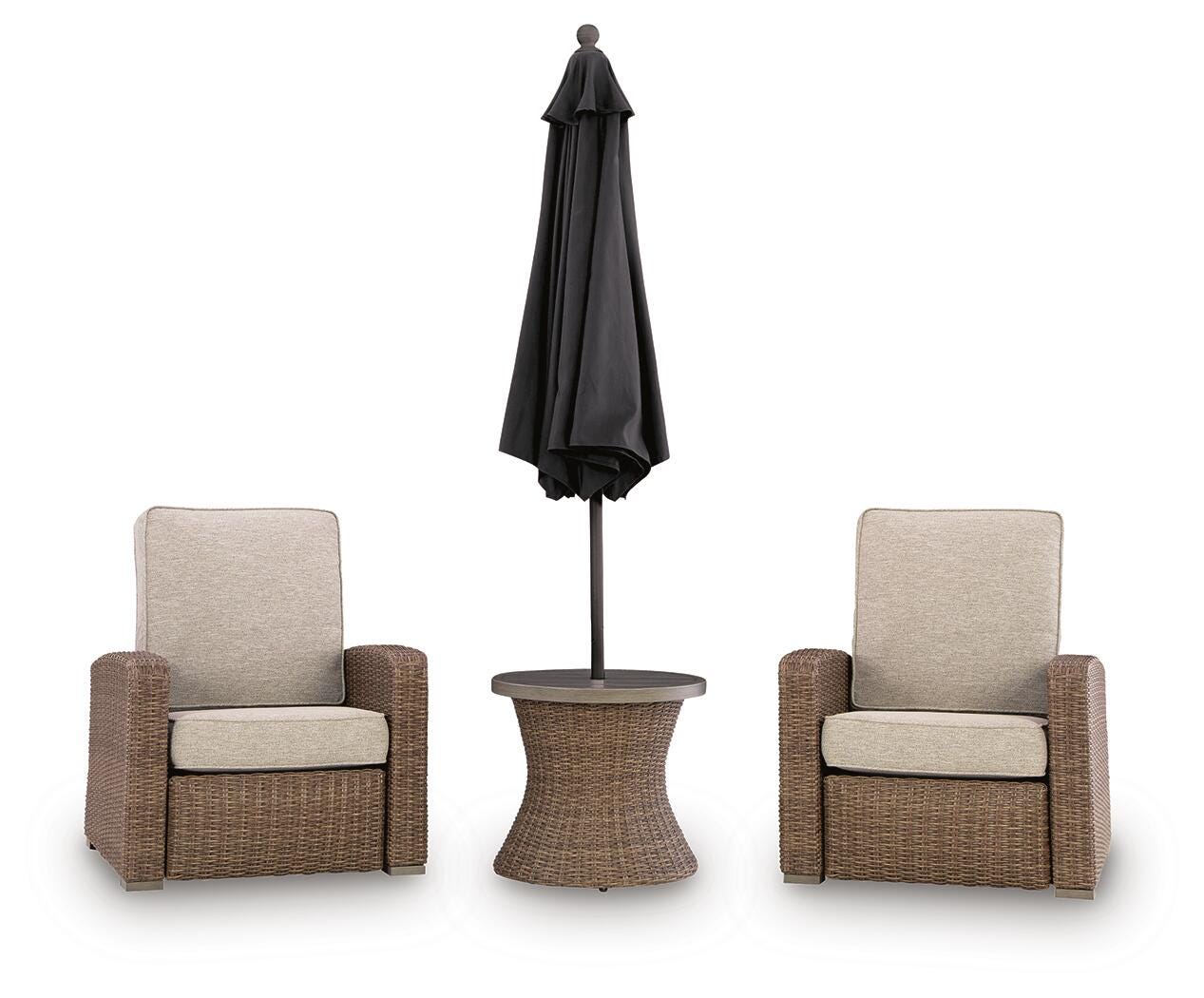 Laguna Heights 2 Outdoor Recliners and End Table
