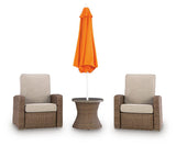 Laguna Heights 2 Outdoor Recliners and End Table