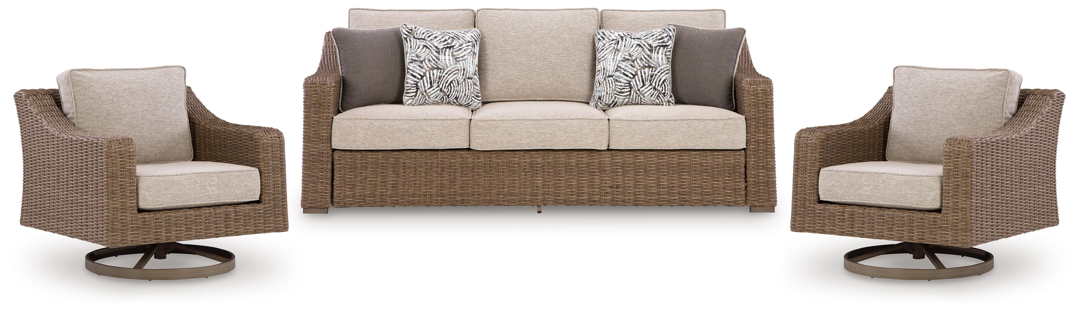 Laguna Heights Outdoor Sofa with 2 Lounge Chairs