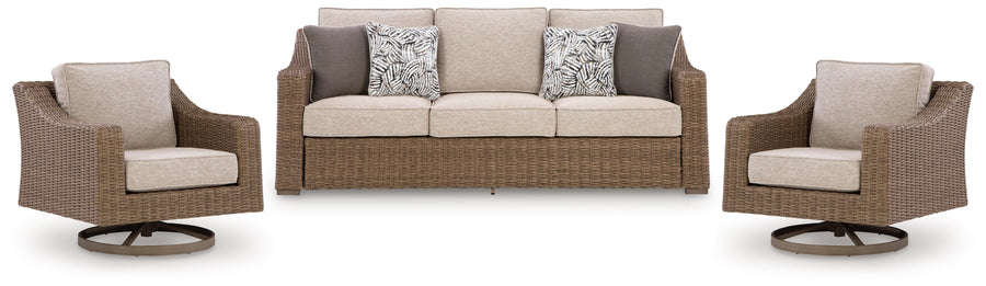 Laguna Heights Outdoor Sofa with 2 Lounge Chairs