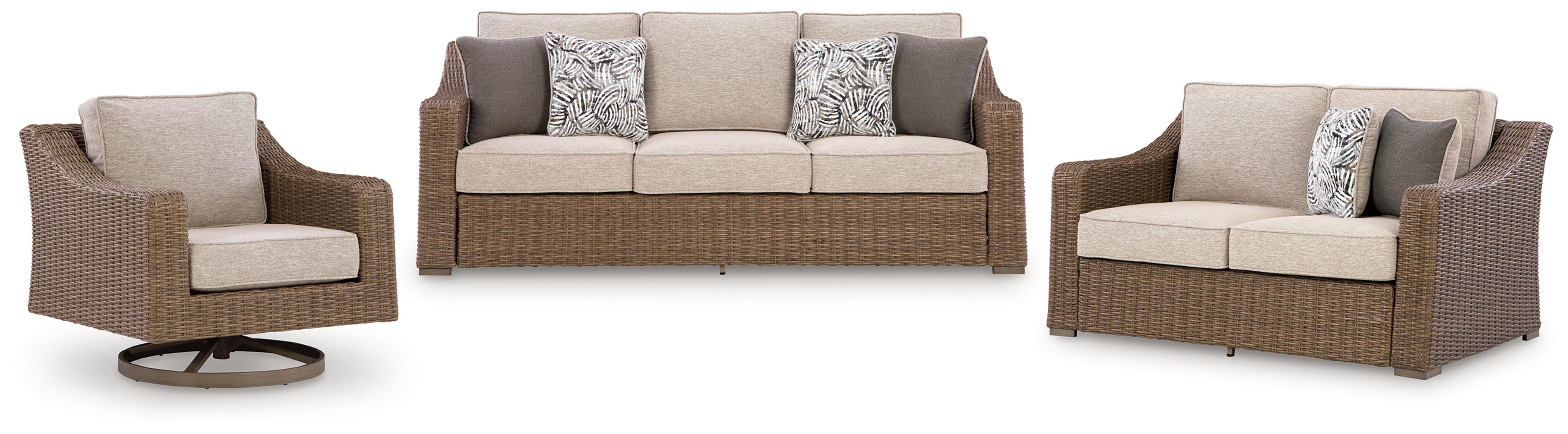 Laguna Heights Outdoor Sofa and Loveseat with Lounge Chair